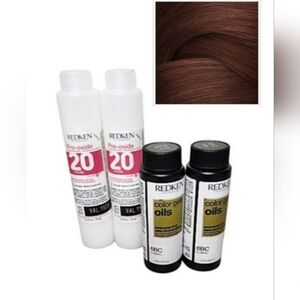 New! 2 Redken Color Gels Oils color 6BC "Sumac" with 20 vol developer